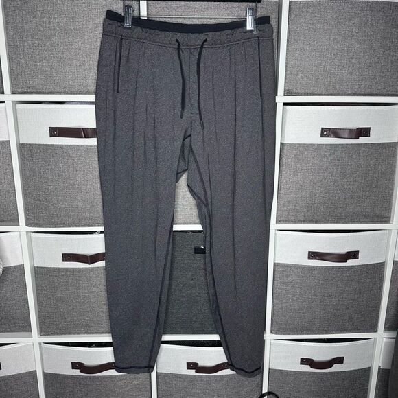 Lululemon Men's On The Mat Pull On Drawstring Active Pants Heather Black/Black S - Picture 3 of 9